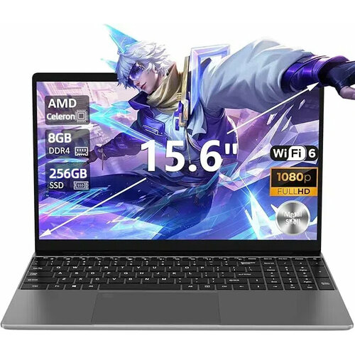 15,6 ноутбук RGB Intel Celeron N4000 (2.0 GHz, 2ядра), RAM 8 GB, SSD 256 GB, Intel UHD Graphics 600, Windows 11 Pro, Русская клавиатур