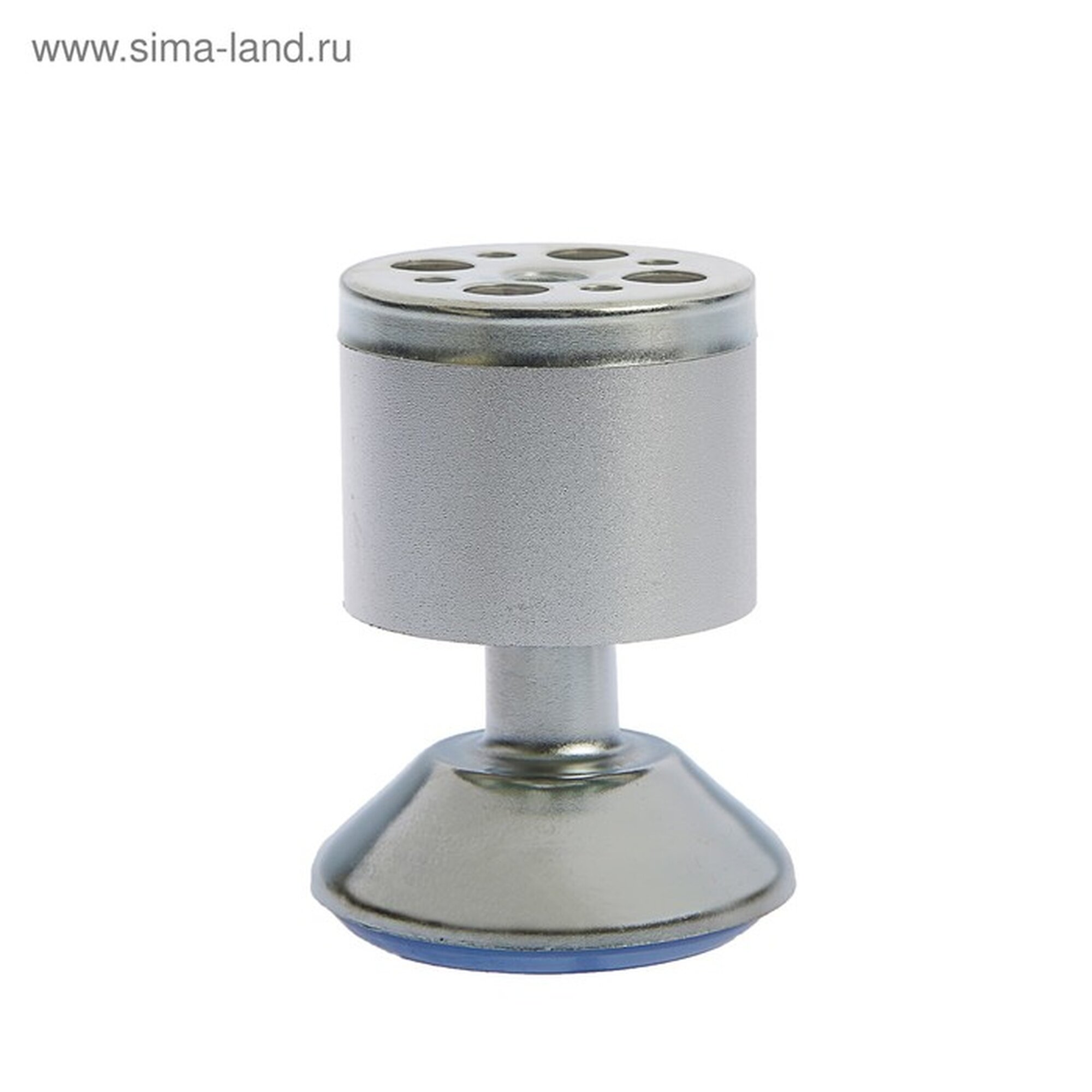 Опора мебельная регулируемая алюминиевая D=50 мм h=80 мм цвет матовый хром 4 шт