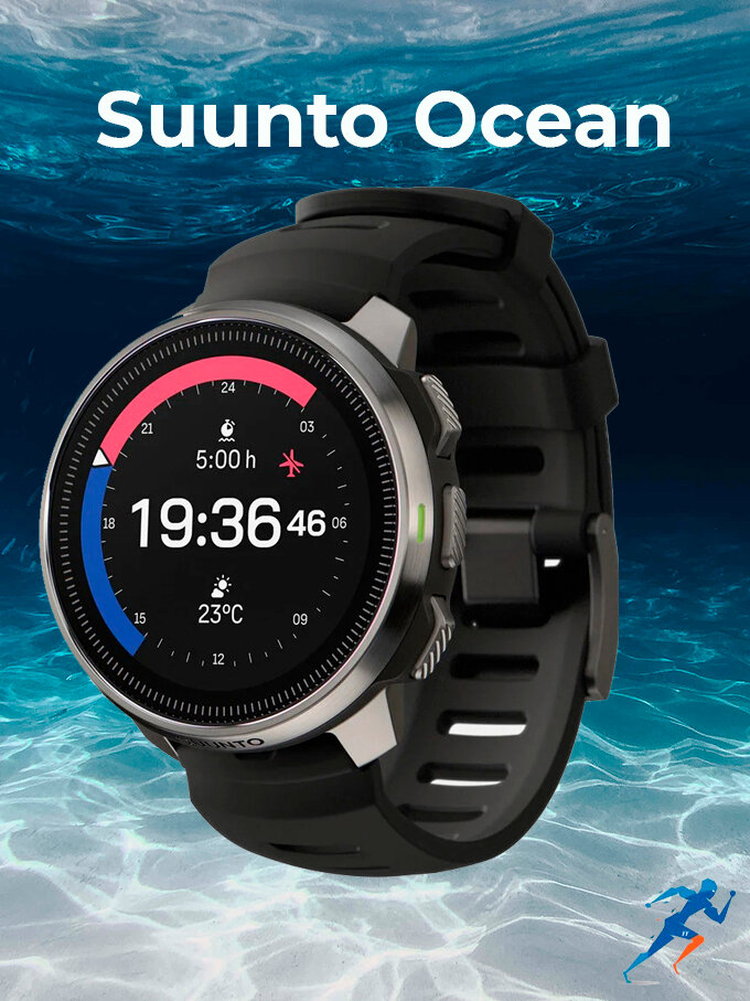 Смарт часы для фридайвинга SUUNTO OCEAN Steel Black Amoled сапфир.
