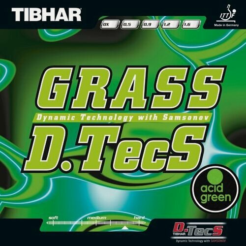 Изображение товара Накладка для ракетки настольного тенниса TIBHAR Grass DTecs ACID (COLORED), Зеленый, толщина губки 1,2
