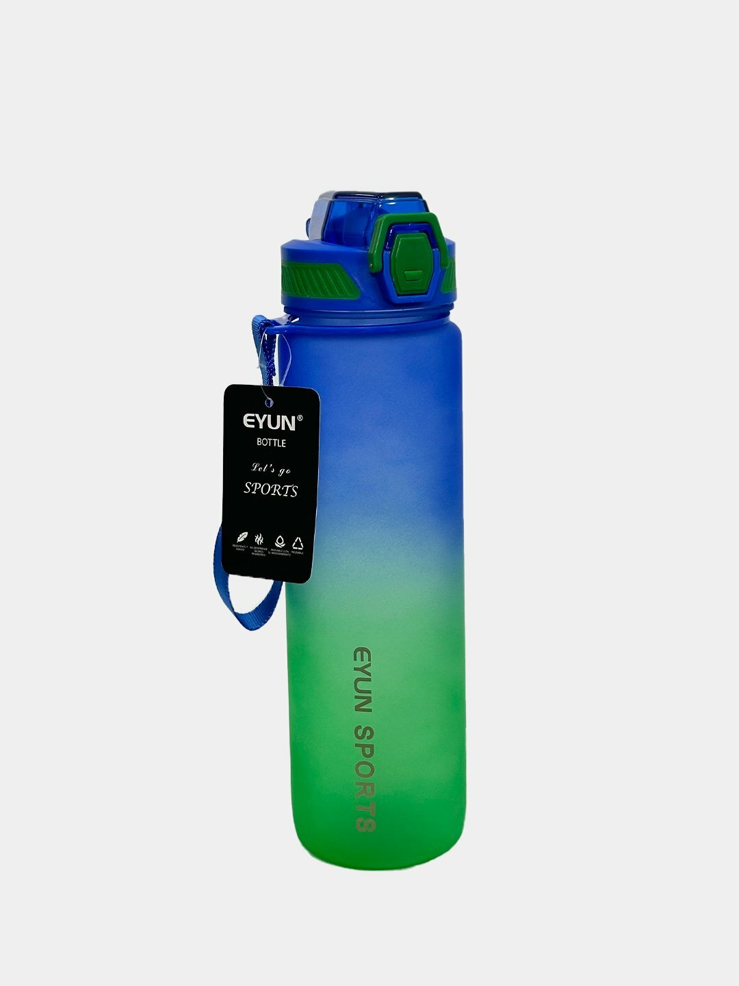 Спортивная бутылка для воды, с питьевым режимом, 1000 мл - Синий