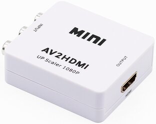 Конвертер AV2HDMI RCA(F)-->HDMI(F) белый
