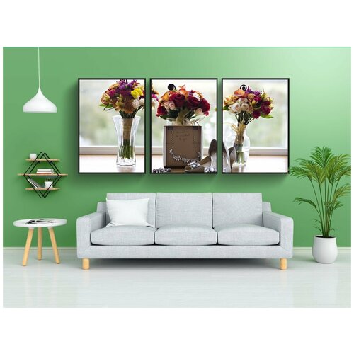 фото Набор модулных постеров для интерьера "свадьба, особенный день, брак" 60x90 см. в тубусе, без рамки lotsprints