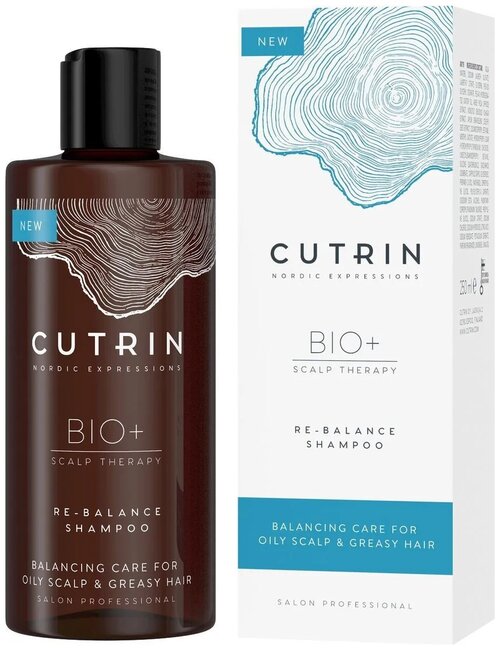 Cutrin шампунь Bio+ Re-Balance для жирной кожи головы и волос, 250 мл