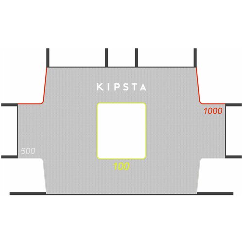 фото Футбольная сетка для отработки точности удара sg 500, размер m 1,8 х 1,20 м kipsta x decathlon