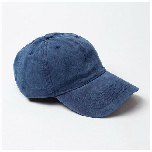 фото Бейсболка однотонная minaku цвет синий, р-р 58
