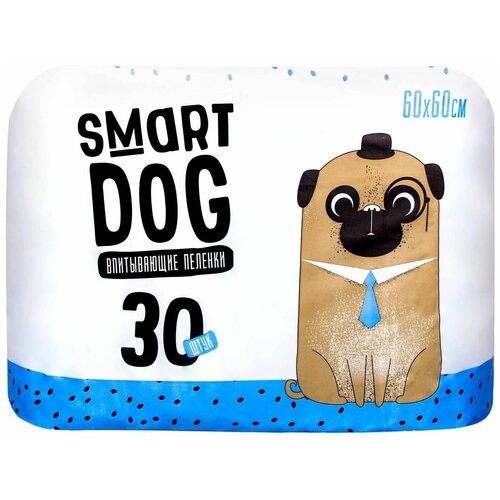 Пелёнки впитывающие Smart Dog для собак 60х60 см (30 шт)