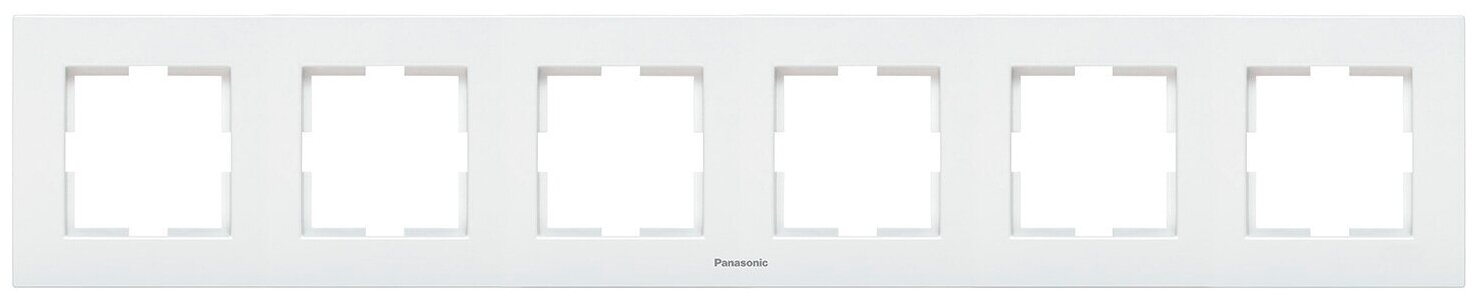 Рамка Panasonic Karre Plus (WKTF08062WH-RU) 6x гориз.мон. пластик белый (упак.:1шт)