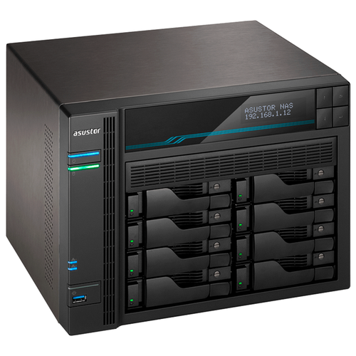 Сетевое хранилище AS6508T 8-Bay NAS/Media player/Intel Atom C3538 2,1GHz(Quad-Core), 8GB SO-DIMM DDR4, noHDD(HDD,SSD),/2x10GbE+2x2,5Gbe(LAN)/2xUSB3.2,HDMI/M.2/4ip camera license ; 90IX0201-BW3S10