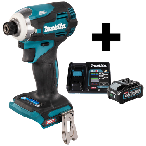 Шуруповерт ударный аккум. MAKITA XGT TD001GZ + АКБ 4.0Ач. и ЗУ 191J67 ушм makita xgt аккумуляторная ga029gz акб 4 0ач и зу 191j67