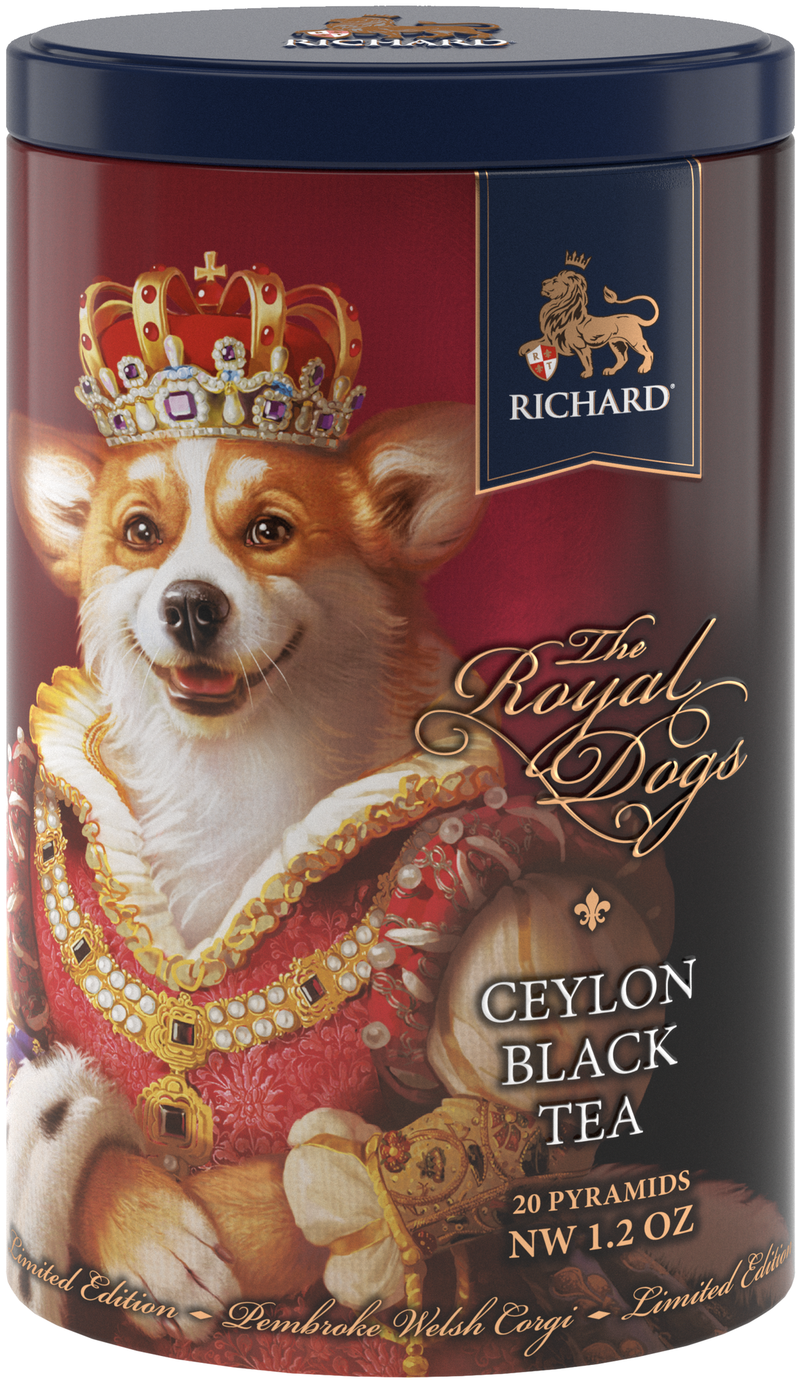 Чай Richard "Royal Dogs. Corgi", классический черный чай в пирамидках, 20 пирамидок - фотография № 1