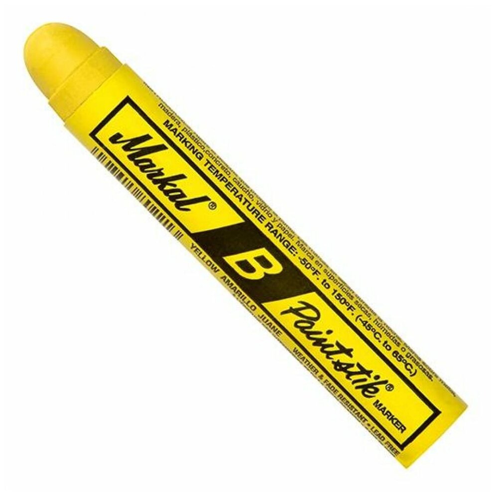 Маркер промышл. на основе твердой краски MARKAL желтый (Толщина линии 17 мм. Цвет желтый) (80221) - фотография № 1