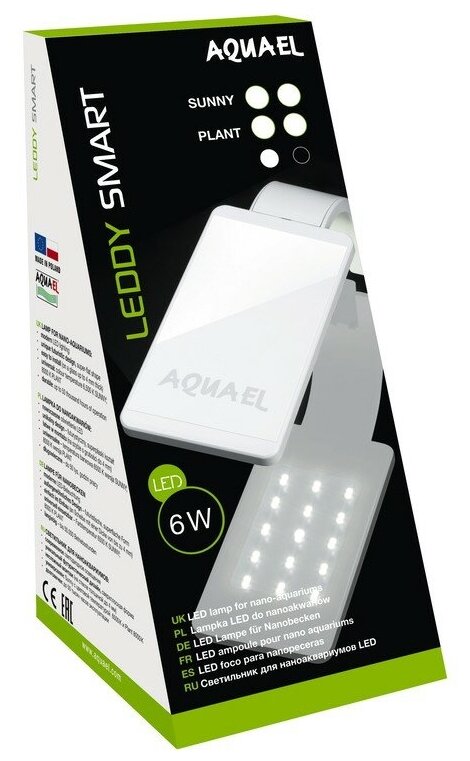 Светильник светодиодный AQUAEL LEDDY SMART LED ll Plant 6W черный (8000 K, 470 лм) - фотография № 2