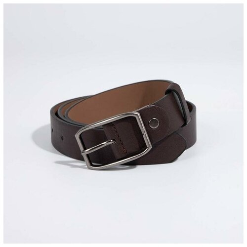 фото Ремень женский, ширина 3 см, винт, пряжка метал, цвет коричневый market-space