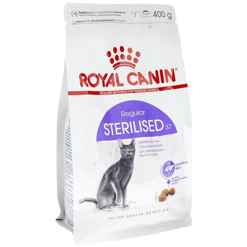 Сухой корм для стерилизованных кошек Royal Canin Sterilised 37 3 шт. х 400 г (кусочки в соусе)