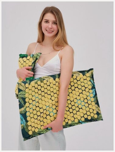 Изображение товара Массажный комплект Relaxium. Коврик с кокосом, подушка с гречневой шелухой, сумка