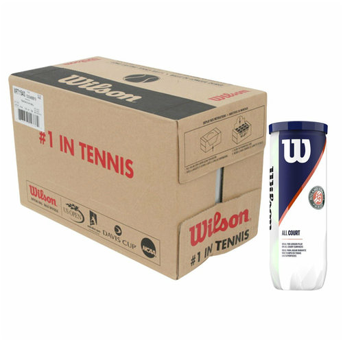 Коробка мячей для большого тенниса Wilson Roland Garros All Court х 72 мячей WRT126400