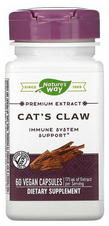 Nature's Way Cat`s Claw (кошачий коготь) 175 мг 60 капсул