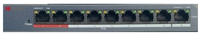 Коммутатор неуправляемый 9 портов 10/100 Base-T(X)8 PoE (DS-S908P(B))
