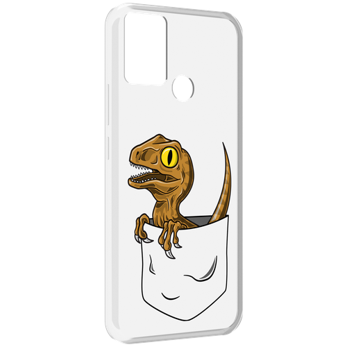 Чехол MyPads динозавр в кармане для Infinix Hot 11 Play задняя-панель-накладка-бампер