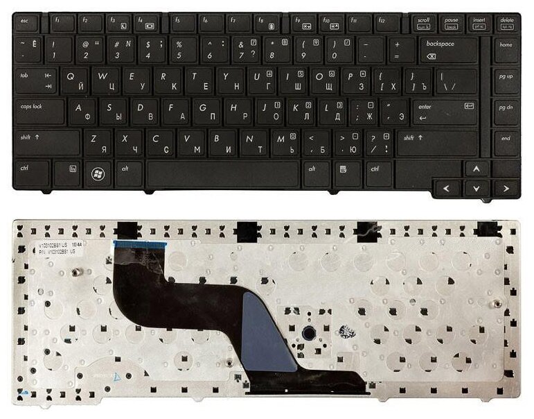 Клавиатура для ноутбука HP NSK-HGM01 черная без рамки 970₽