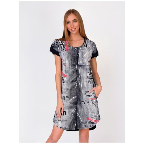 фото Халат style margo, размер 44, синий