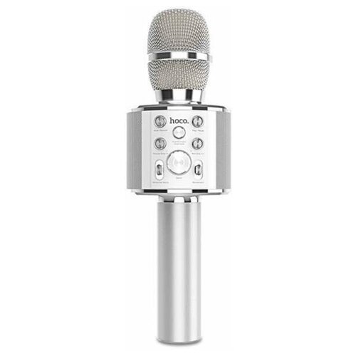 Беспроводной караоке микрофон Hoco BK3(серебро)
