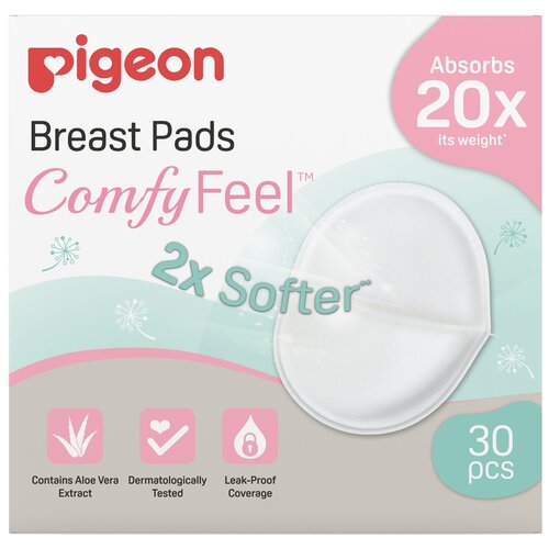 фото Pigeon вкладыши для бюстгальтера comfyfeel с алоэ, 30 шт.