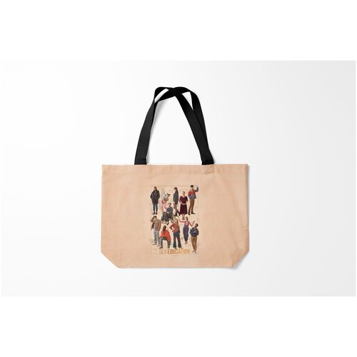 фото Сумка-шоппер / 46х35 см / сериалы / половое воспитание sex education персонажи burnettie