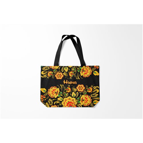 фото Сумка-шоппер / 46х35 см / имена / нина роспись под хохлому burnettie