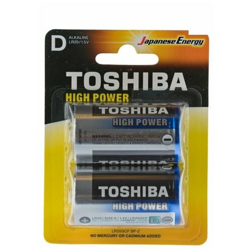 кнопка розжига для газовых колонок Батарейки Toshiba Alkaline LR20 (D) / 1.5 V (в блистере 2 шт)