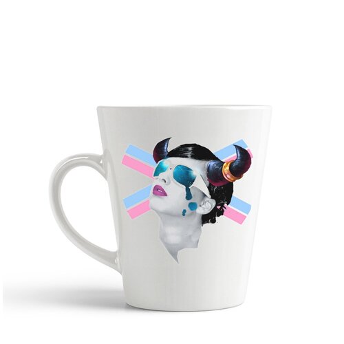 фото Кружка-латте coolpodarok девушка в очках с рогами