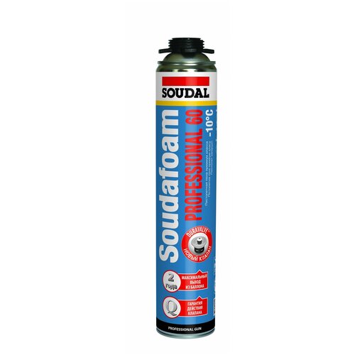 Пена монтажная Soudal Professional 60 профессиональная зимняя 750 мл пена монтажная ручная soudal лето 750 мл