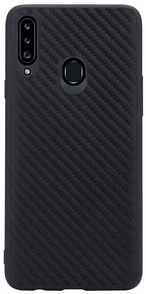 фото Чехол накладка для Samsung Galaxy A20s SM-A207, G-Case Carbon, черная