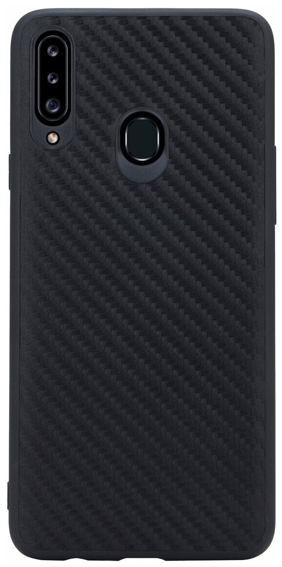 Чехол накладка для Samsung Galaxy A20s SM-A207 G-Case Carbon черная