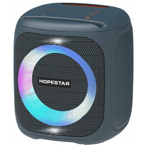 Портативная колонка bluetooth Hopestar Party 100, 50 Watt, караоке микрофон, AUX, USB, microSD, blue