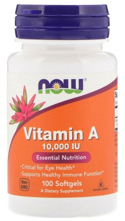 Now Vitamin A 10000 IU 100 caps