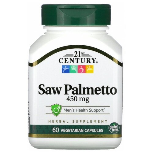 21st Century Health Care Saw Palmetto 450 мг 60 капсул cереноя 450 мг 60 вегетарианских капсул 21st century