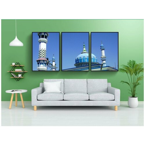 фото Набор модулных постеров для интерьера "мечеть, gondanglegi, маланга" 60x90 см. в тубусе, без рамки lotsprints