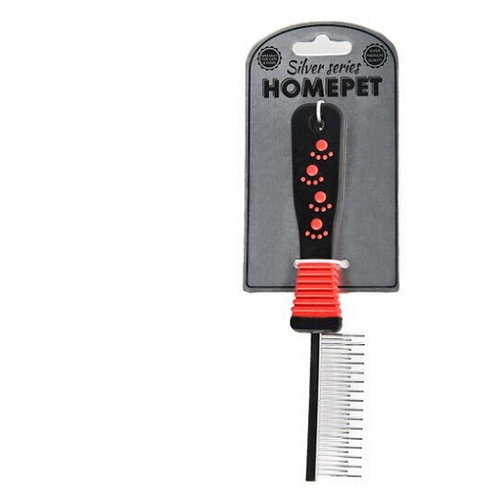 Расческа HOMEPET SILVER SERIES зуб с переменными зубьями металлическая 21 см х 2,5 см 31