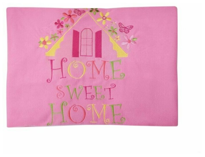 Плед флисовый "Sweet Home", 100% полиэстер, размер 80*120 см (pink)