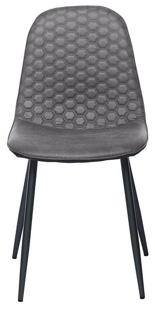 Стул обеденный TETCHAIR STORM (mod. 807) / 1 шт в упак. металл/вельвет, 46 х 53 х 87 х 49 см, серый/антрацит, G062-40 - фотография № 3