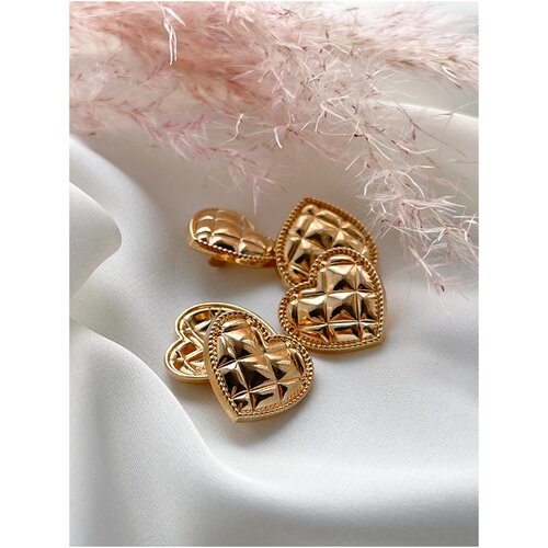 Пуговицы сердечко 18 мм в форме сердца глянцевое золото 499₽