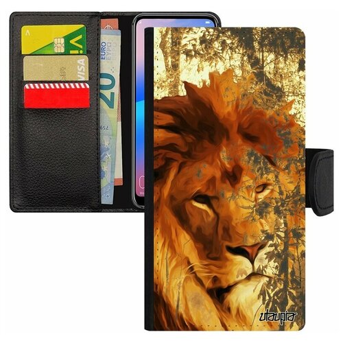 фото Чехол-книжка на смартфон galaxy s7 edge, "лев" африка саванна utaupia