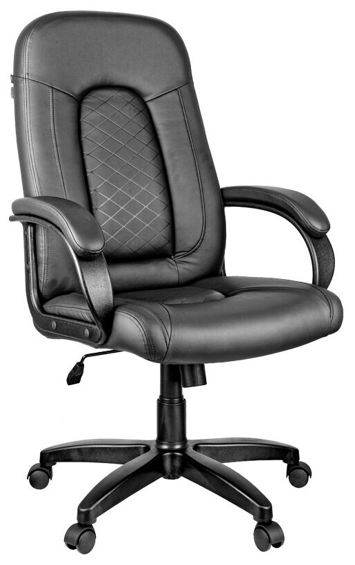 Компьютерное кресло Helmi HL-E29 Brilliance для руководителя, обивка: искусственная кожа, цвет: черный - фотография № 1