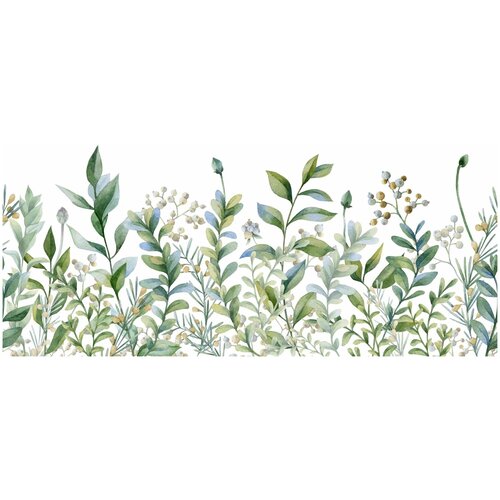 Фотообои Уютная стена Раскидистые душистые травы 580х270 см Виниловые Бесшовные (единым полотном)