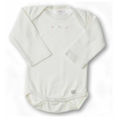 SwaddleDesigns (США) Боди с длинным рукавом для детей 6-12 мес Organic Ivory w/PP Dots