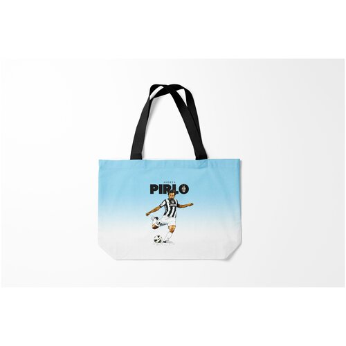 фото Сумка-шоппер / 46х35 см / известные футболисты / андреа пирло burnettie