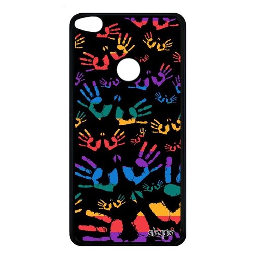 фото Модный чехол для смартфона // huawei p8 lite 2017 // "отпечаток ладони" дизайн palm, utaupia, голубой