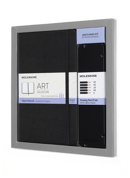 Moleskine Набор для рисования Art Collection Large BUNDARTGPHA черный 6 шт.